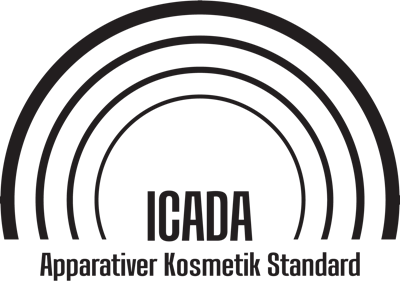 ICADA -Qualitätssiegel des deutsche Gerätestandards für apparative Kosmetik.